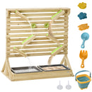 Outsunny Kids Running Water Playset w/ Sink Toys, Water Carts, Tracks