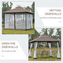 Outsunny Gazebo 3 x 3 meter  Brown