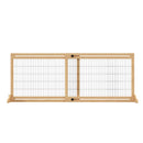 PawHut Adjustable Wooden Pet Gate Freestanding Dog Barrier for Doorway