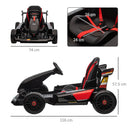 HOMCOM Kids Electric Ride On Go Cart 12v - Black