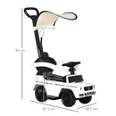 HOMCOM Kids White Ride On Car Mercedes Benz G350 with Sun Shade