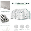 Outsunny Green House Walk-in 12' x 8' polycarbonate