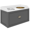 PawHut Stainless Steel Raised Dog Bowl w/ 21L Storage Drawer, for Large Dogs