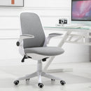 Vinsetto Desktop Chair Ergonomic Swivel Office Chair Breathable Fabric Computer Rocker with Liftable Armrest Home Office For 120-175cm/4'-6' Grey