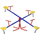 Outsunny Kids Metal Seesaw Teeter Totter Children's Playground Equipment 4 Seats
