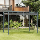Outsunny 3 X 2m Outdoor Metal Pergola With Retractable Roof - Grey