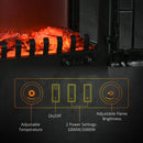HOMCOM Electric Fireplace Heater with LED Flame Effect - Black