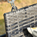 Outsunny -2 Seater Rattan Swing Chair - Grey