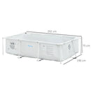 Outsunny Swimming Pool with Steel Frame & Filter 315L x 225W x 75H cm - Grey