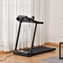 Folding Treadmill Electric Motorised Running Machine 12 Preset Programs w/ LED Screen Drink Holder & Phone Holder Perfect for Home Gym Indoor Fitness Black Display