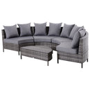 Outsunny 5PCS Garden Rattan Wicker Sofa Outdoor Patio Furniture Set w/ Pillow