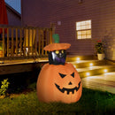 Halloween Inflatable Pumpkin with Cat 4'