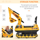 HOMCOM Kids Ride On Digger - Yellow