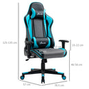 Vinsetto Gaming Chair Racing Style Ergonomic Office Chair - Sky Blue