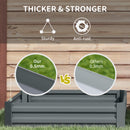 Outsunny Set of 2 Raised Garden Bed Galvanised Planter Box Easy Setup Dark Grey