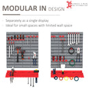 DURHAND 54 Pcs On-Wall Tool Equipment Home DIY Garage Organiser DIY Grey/Red