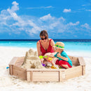 Outsunny Kids Sandbox with cover