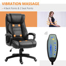 Vinsetto High Back Black Executive Office Chair 6- Point Vibration Massage Extra Padded Swivel Ergonomic Tilt Desk Seat