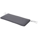 Outsunny 2-Seater Bench Cushion Polyester Cover Seat Pad Replacement Grey
