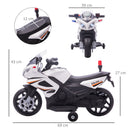 HOMCOM Kids Electric Ride On Motorcycke 6v - White