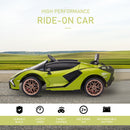 HOMCOM Kids Electric Ride On Car Lamborghini Sian - Green