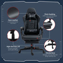 Vinsetto Racing Gaming Chair with Swivel Wheel PU Leather Recliner Gamer Desk for Home Office Black