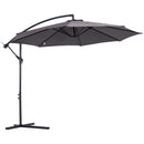 Outsunny 3m Garden Banana Parasol Cantilever Umbrella w/Crank& Base, Grey