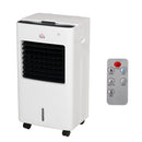 Portable Air Cooler Evaporative Cooler Humidifier with Ice Crystal Box Remote Controller 7.5 Hour Timer 3 Mode 3 Speed Swing and Ice Cooling Function for Bedroom Dorm Office White 9 Settings Fan