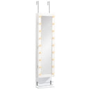 MDF 18-LED Light Glass Mirror Jewellery Cabinet White