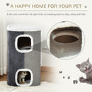 PawHut Cat Barrel Kitten Tree Tower
