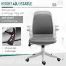 Vinsetto Desktop Chair Ergonomic Swivel Office Chair Breathable Fabric Computer Rocker with Liftable Armrest Home Office For 120-175cm/4'-6' Grey