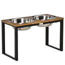 PawHut Raised Dog Bowls with Stand, Dog Feeding Station, for Large, Medium Dogs