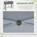 Outsunny Raised Garden Bed with Wheels and Bottom Shelf Outdoor 104 x 39 x 80cm