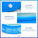 Outsunny Swimming Paddling Pool Round 274cm x 76cm - Blue