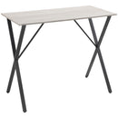 HOMCOM 120 cm Rectangular Breakfast Bar Table for 4 People, Steel Legs, White