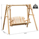 Outsunny-Pine / Fir Wood Swing Bench