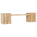 Outsunny Garden Planter & Bench Combination Planter Box Garden Bench Natural