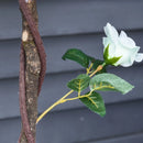 Outsunny Artificial Rose Tree and Planter for Indoor & Outdoor use - White and Green