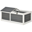 PawHut Wooden Tortoise House, Small Pet Reptile with Hide Shelter Den and Run