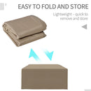 Outsunny Outdoor Garden Rattan Furniture Protective Cover Beige 275x205cm