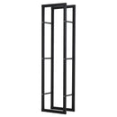 150cm Tall Metal Firewood Log Holder Rack Double Tier w/ Balanced Base Side Rails Indoor Outdoor Traditional Fireplace Log Storage Cradle 150x40cm