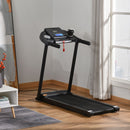Folding Treadmill Electric Motorised Running Machine 12 Preset Programs w/ LED Screen Drink Holder & Phone Holder Perfect for Home Gym Indoor Fitness Black Display