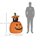 Halloween Inflatable Pumpkin with Cat 4'