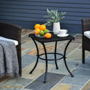 Outsunny Patio End Table - Black