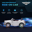 HOMCOM  Kids Electric Ride On Car Bentley 12V - White