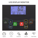 Folding Treadmill Electric Motorised Running Machine 12 Preset Programs w/ LED Screen Drink Holder & Phone Holder Perfect for Home Gym Indoor Fitness Black Display