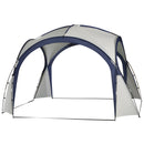Outsunny Outdoor Gazebo Event Dome Shelter Party Tent for Garden Cream and Blue