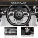 HOMCOM Kids Electric Ride on Mercedes Benz G500 12v - White