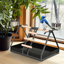 Pawhut Stainless Steel and Fir Wood Bird Stand