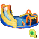 Outsunny 5 in 1 Kids Bouncy Castle Large Inflatable House Slide Water Gun
